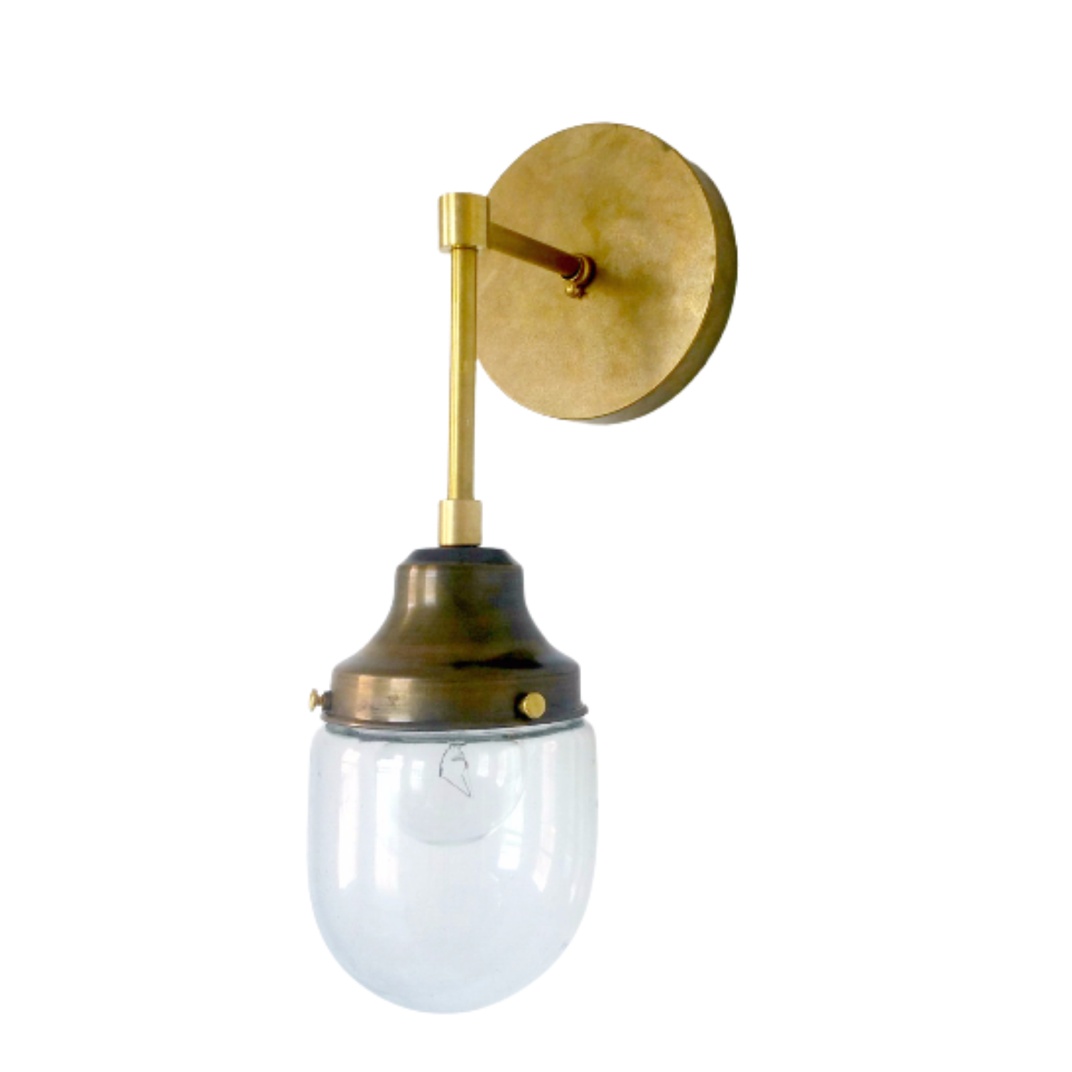 Acorn-Shaped Wall Light - Hand-Blown Glass Sconce