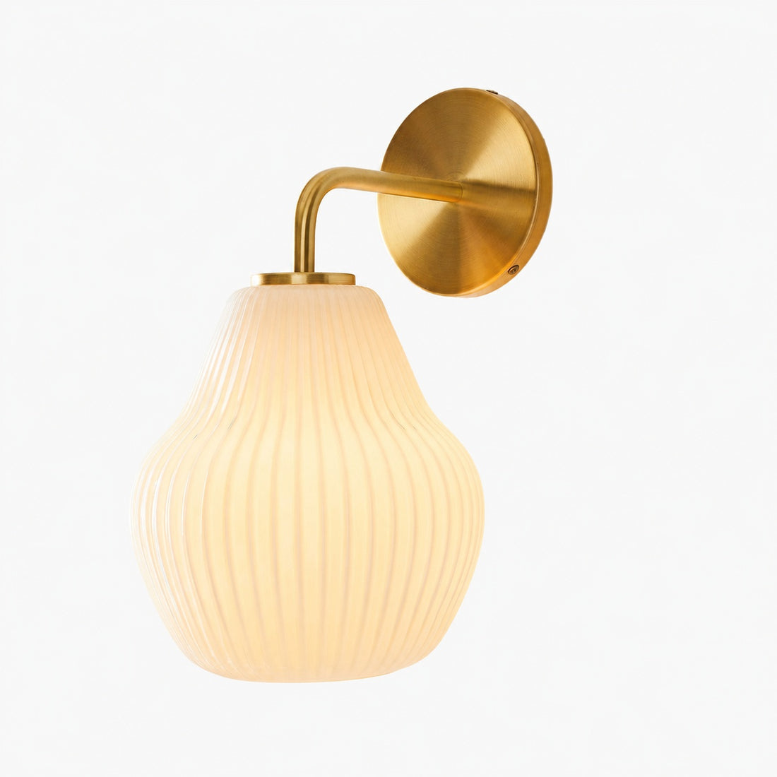 Rivrona Ribbed Glass Wall Sconce - Elegant Modern Lighting for Hallway & Bedroom