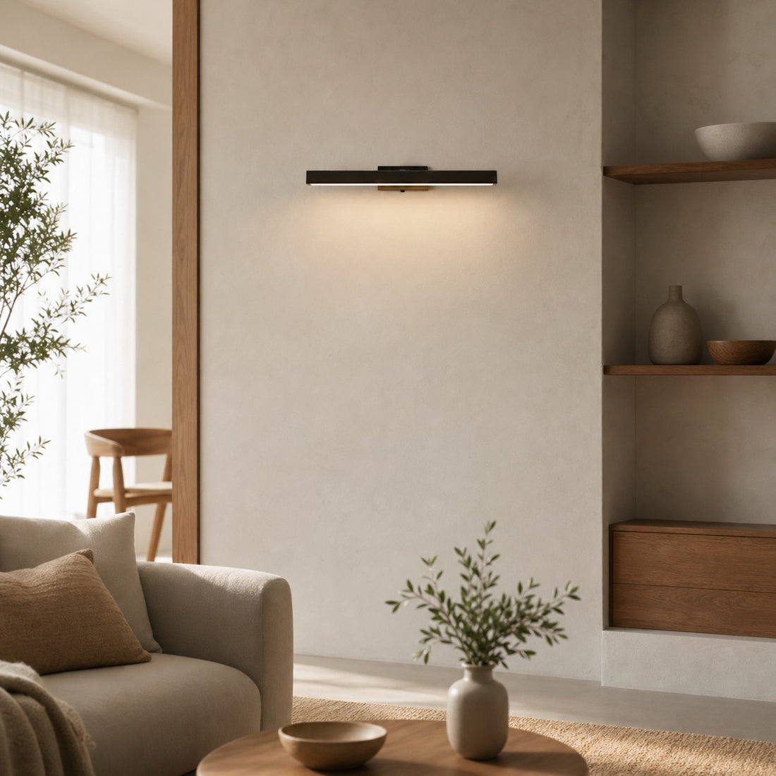 Libris Wall-Mounted Picture Light - Minimalist Linear Metal Frame for Artwork & Hallway