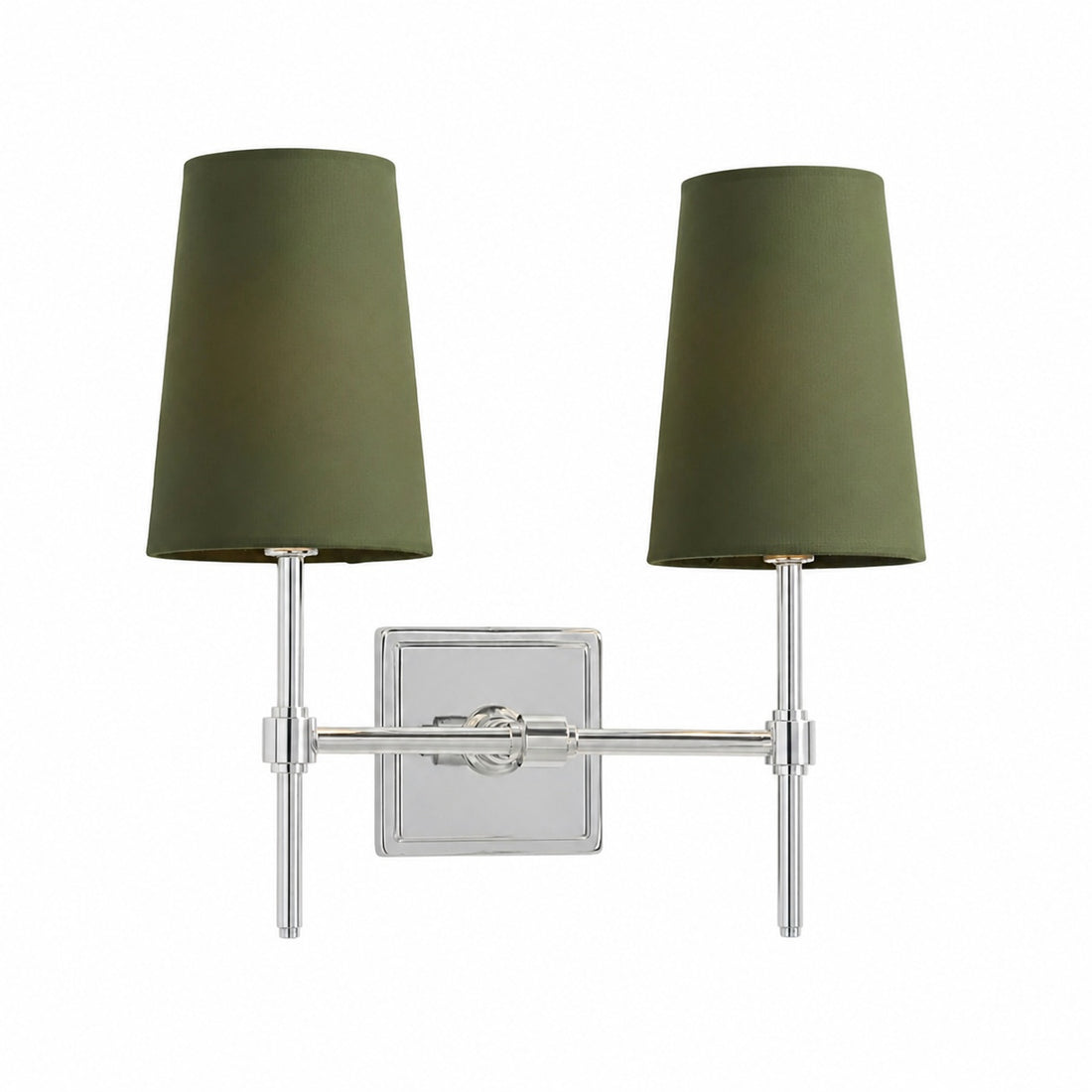 Derlina White Linen Shades Wall Lamp – Retro Metal Multi-Head Lighting Fixture