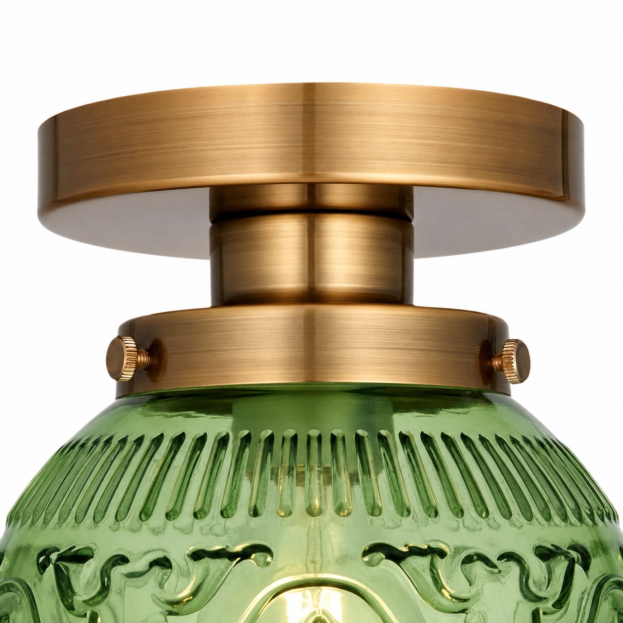 Naveliro Sphere Glass Flush Mount Ceiling Light - Timeless Design for Living Room and Kitchen