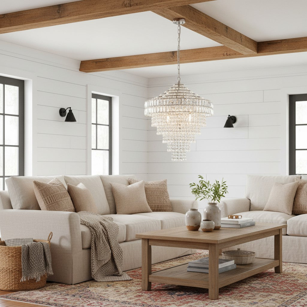 Virelis Style Luxe Crystal Pendant Light – Ambient Lighting for Kitchens & Hospitality Spaces