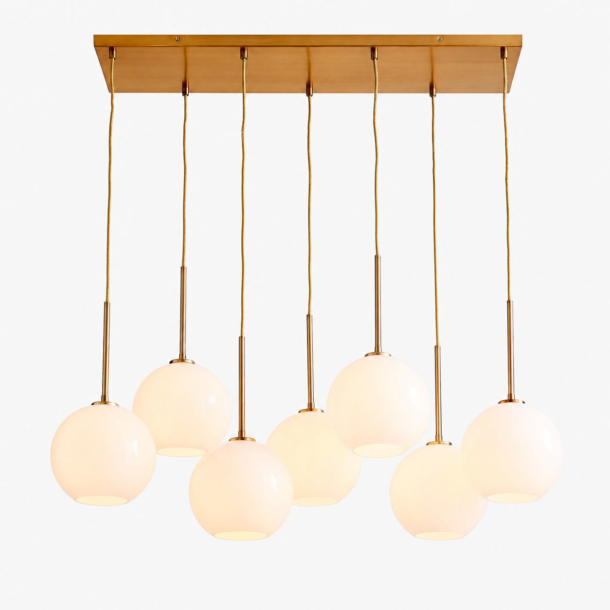 Selvion Elegant 7-Light Globe Chandelier – Glass Pendant Light