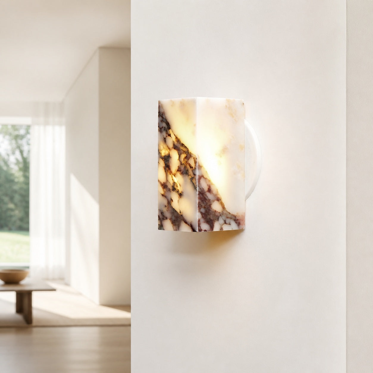 Square Marble Wall Lamp