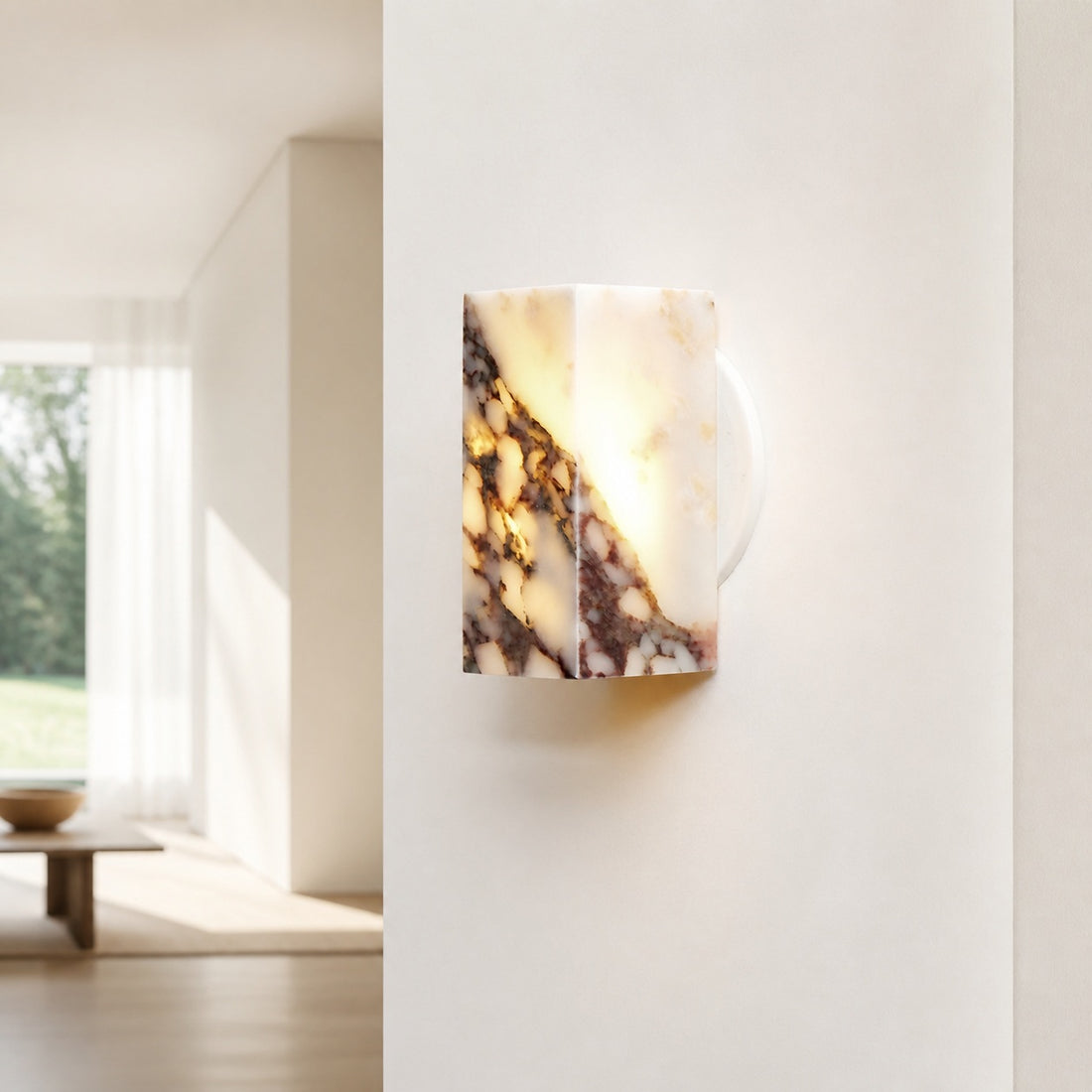 Square Marble Wall Lamp