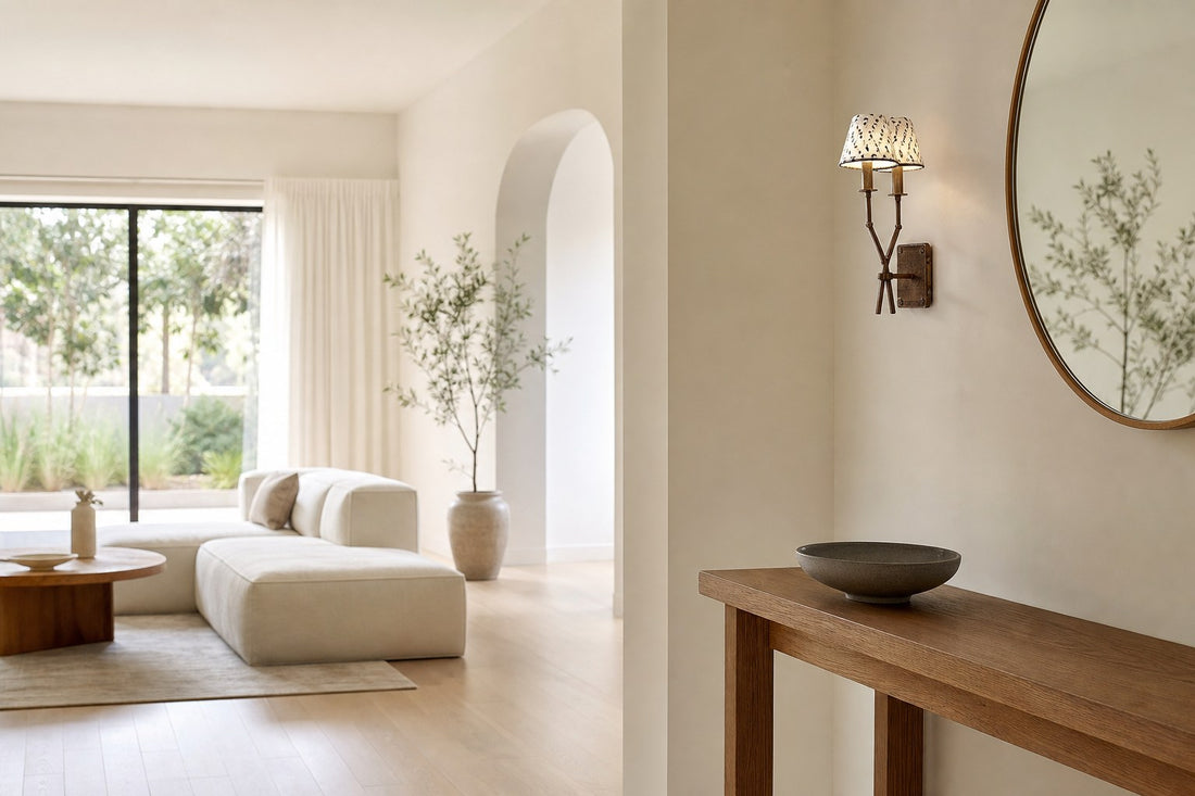 Double Arm Bamboo Sconce