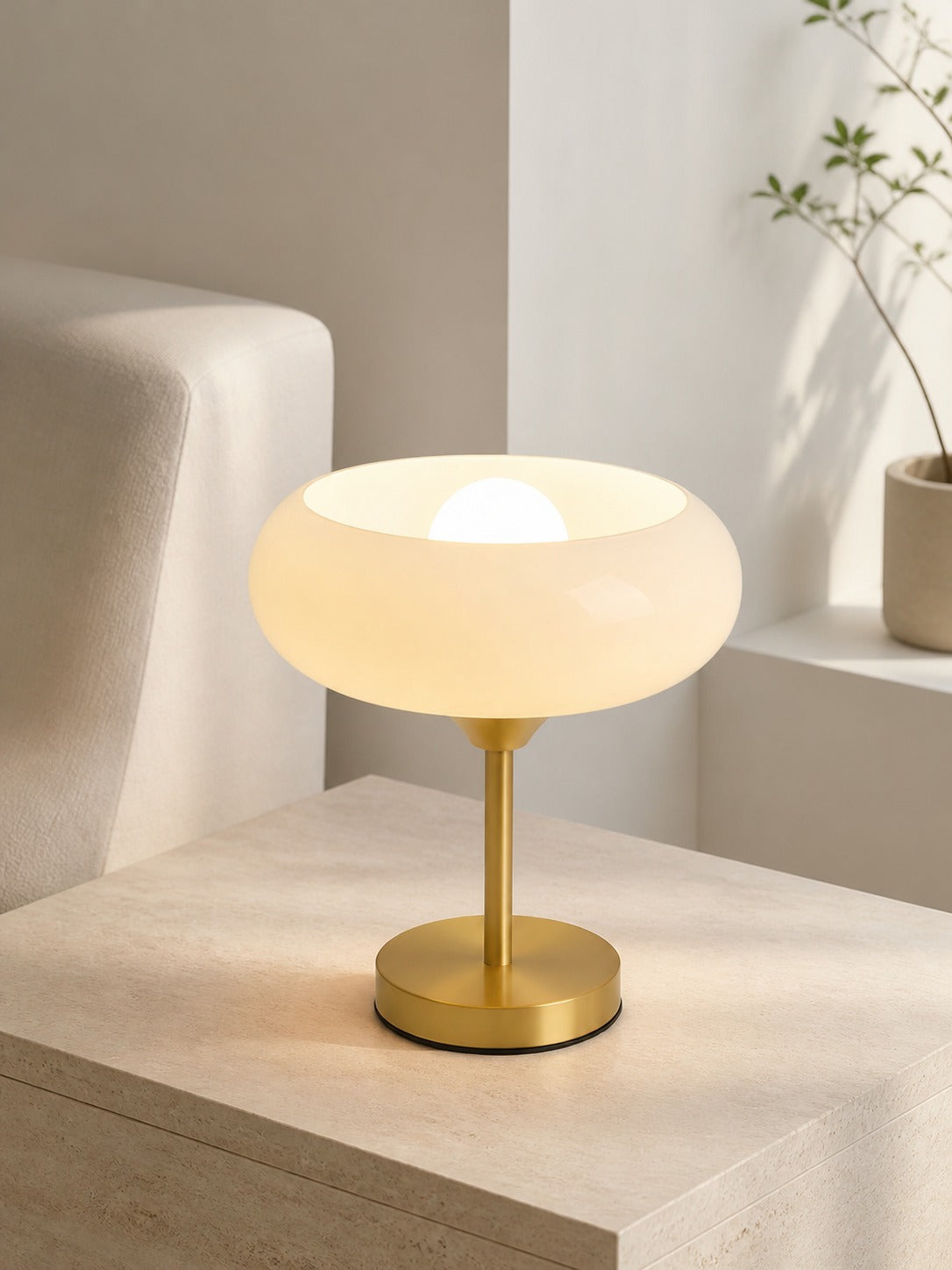 Egg Tart Glass Table Lamp