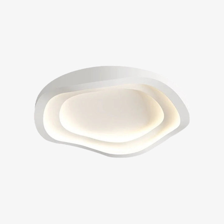 Aeris Elionis Ripple Pattern LED Ceiling Light – Minimalist Iron & Acrylic Flush Mount for Living Room