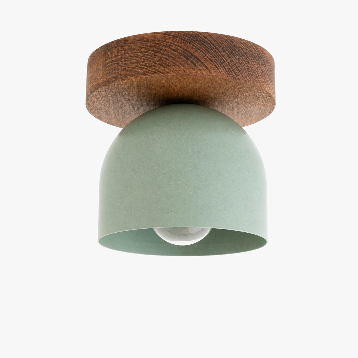 Metio Dome Modern Rustic Ceiling Light - Wooden and Metal Fusion