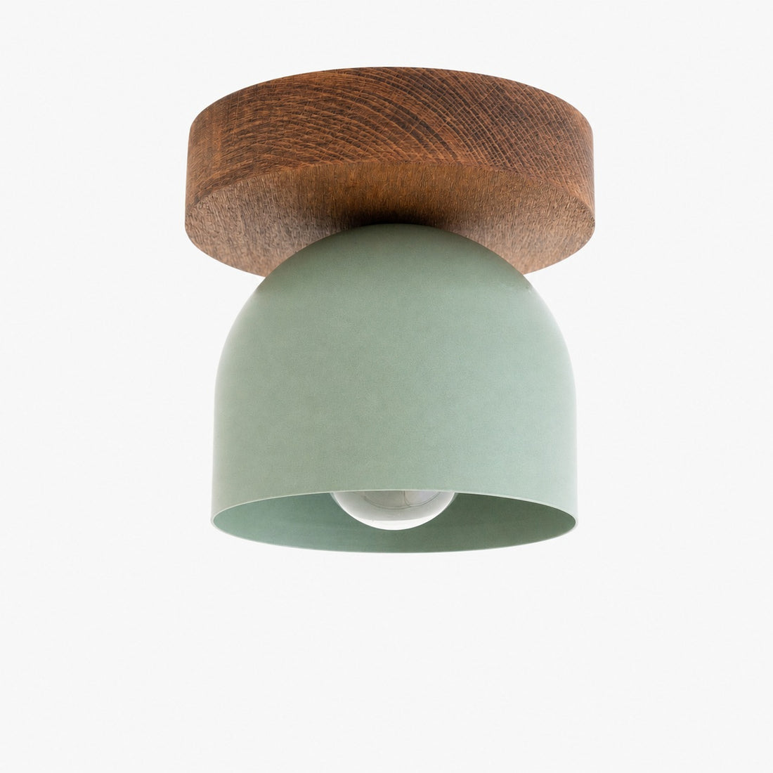 Metio Dome Modern Rustic Ceiling Light - Wooden and Metal Fusion