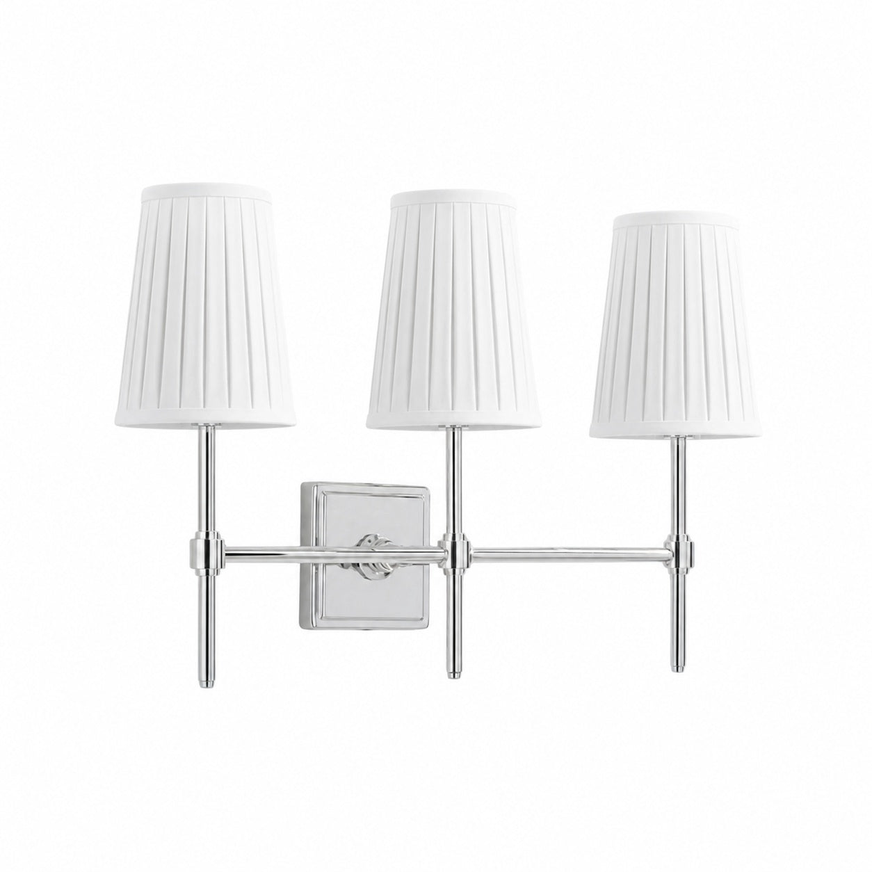 Derlina White Linen Shades Wall Lamp – Retro Metal Multi-Head Lighting Fixture