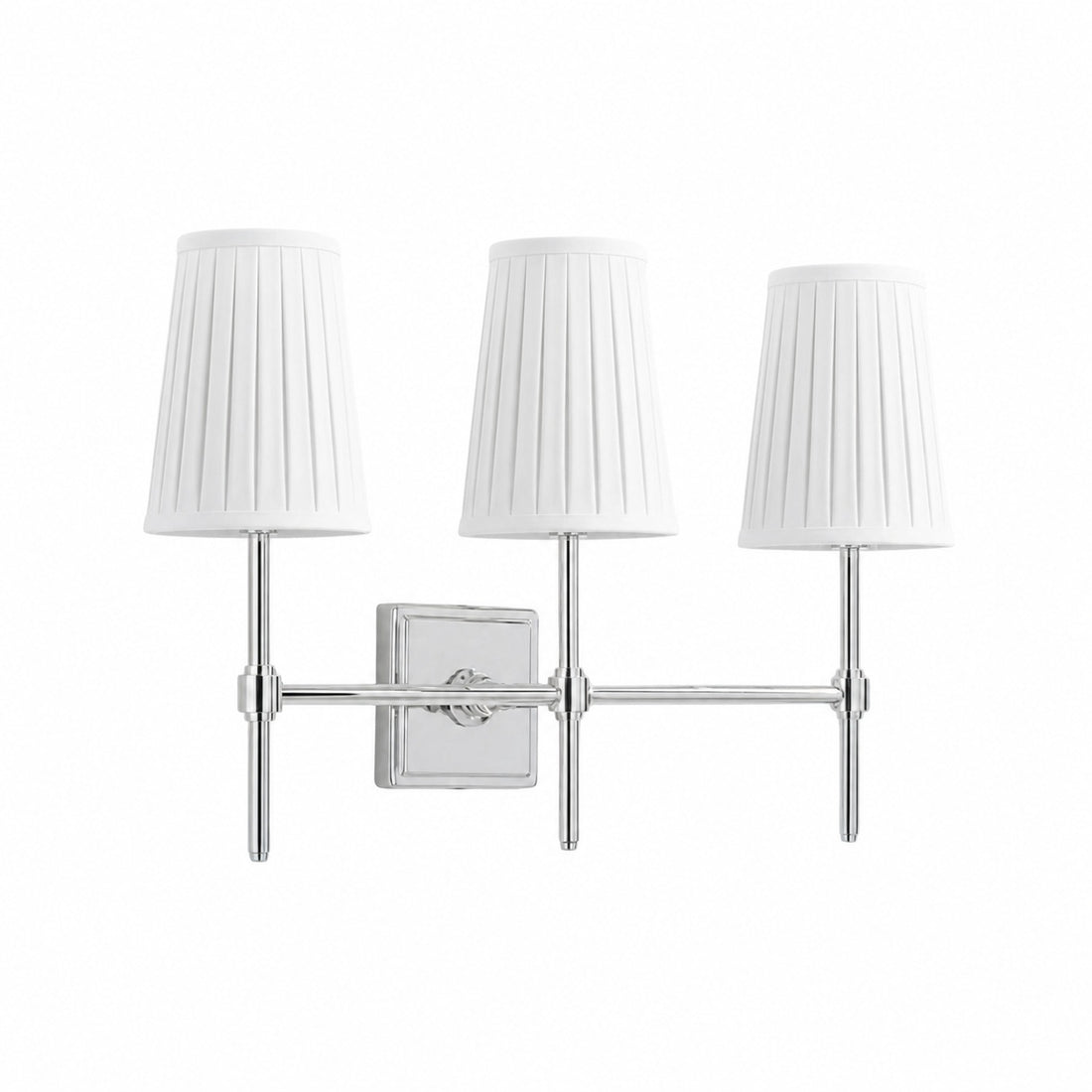 Derlina White Linen Shades Wall Lamp – Retro Metal Multi-Head Lighting Fixture
