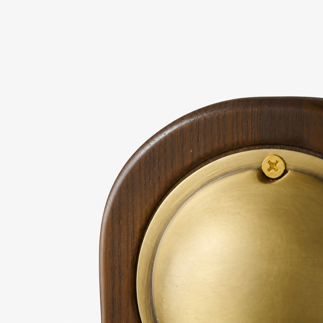 Ivoran Modern Wall Sconce - Ash Wood and Brass Spherical Lamp for Bedroom and Hallway