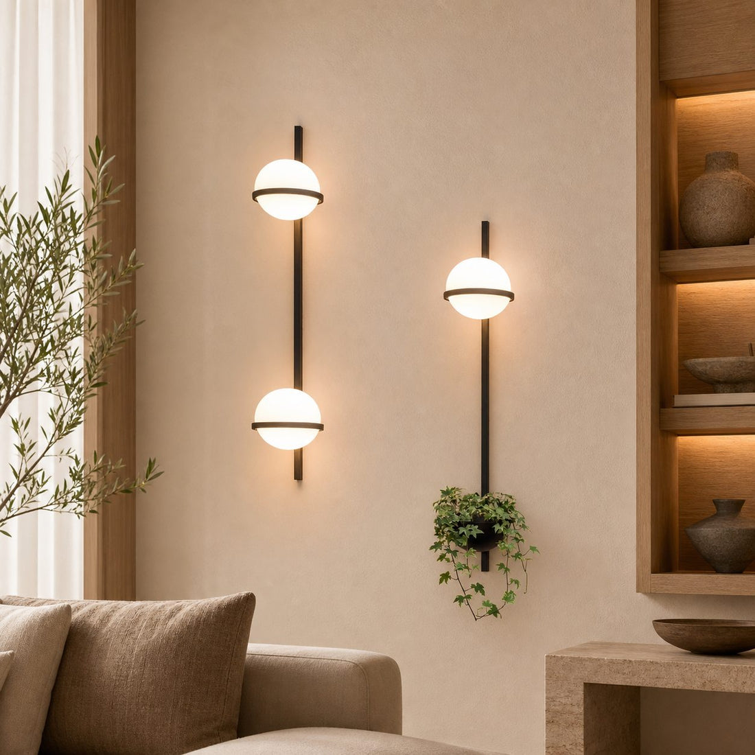 Globe Shade Minimalist Wall Lamp for Indoor and Outdoor Spaces