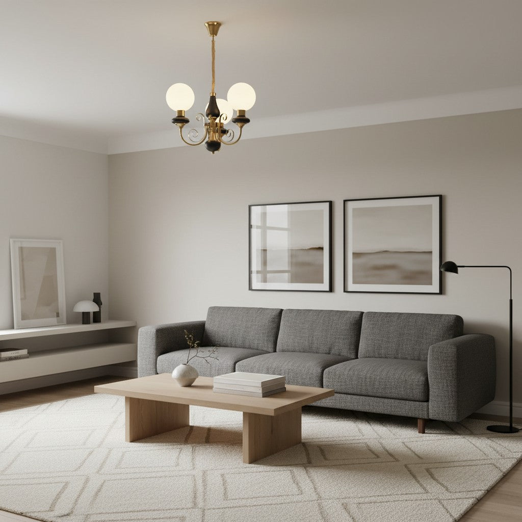 Radiara Chandelier - Layered Stone Disc Design Modern Luxury Style for Dining Room and Living Area