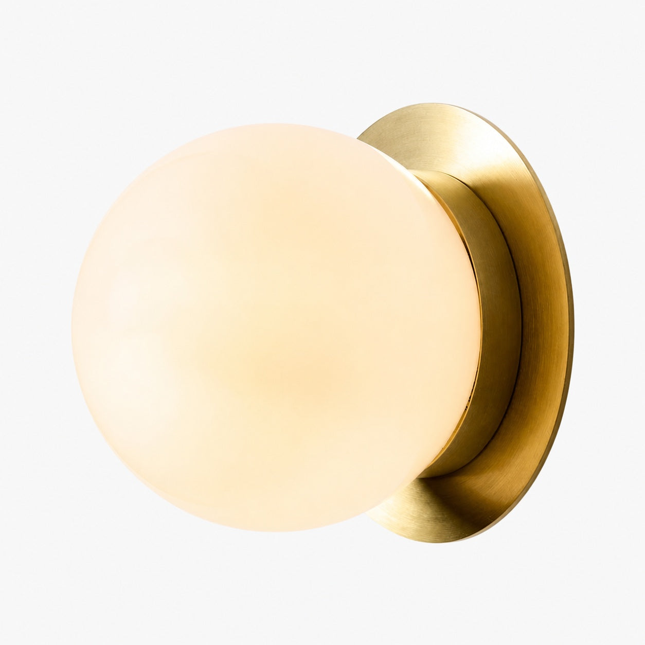Rivolence Wall Sconce – Antique Brass Milk Glass Light