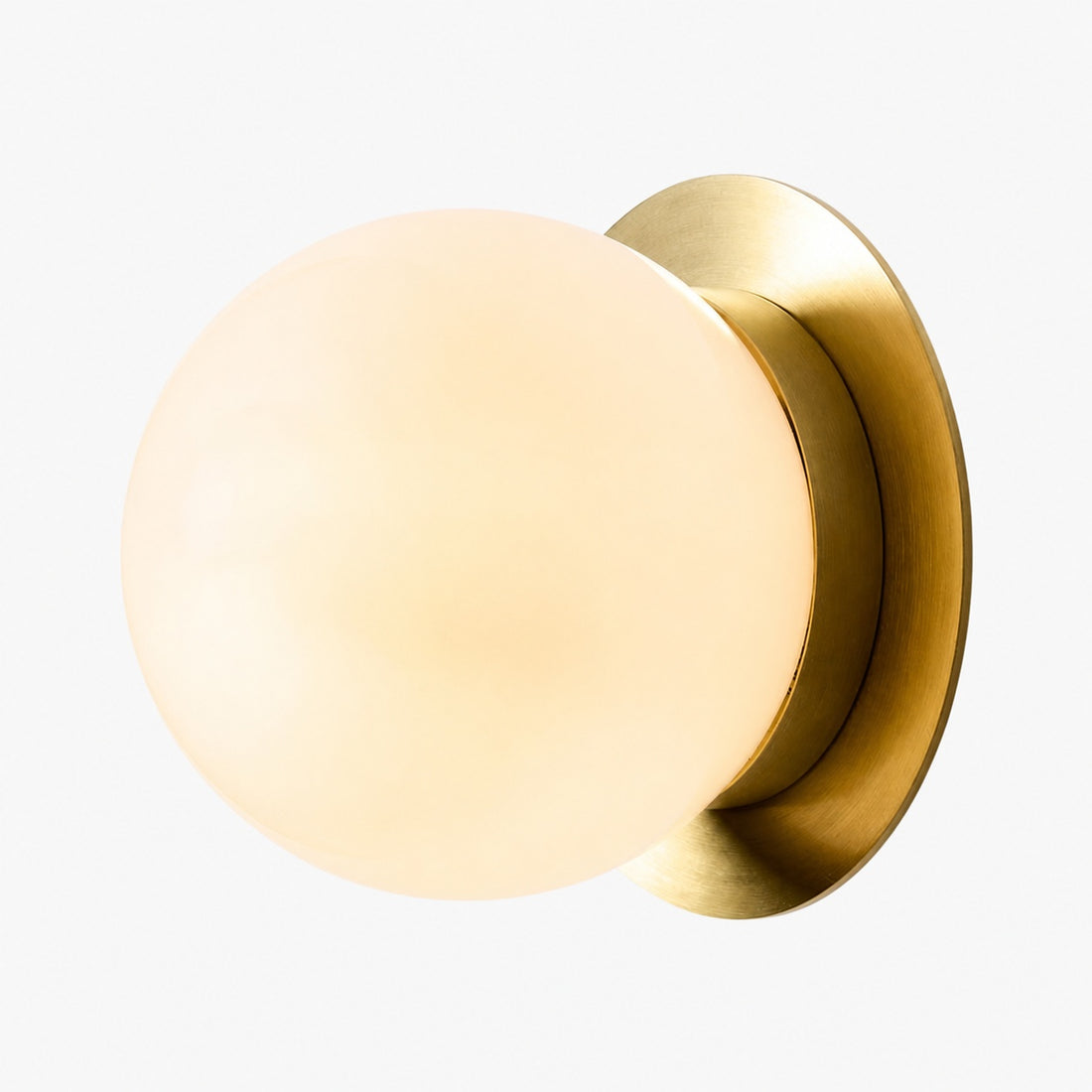 Rivolence Wall Sconce – Antique Brass Milk Glass Light