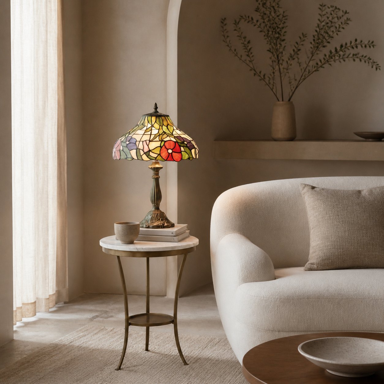 TF Harken Decorative Jewel Table Lamp - Stunning Glass Design Perfect for Bedroom or Living Room