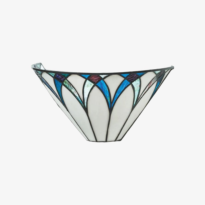 TF Allanton Stained Wall Lamp – Vintage Art Deco Style Metal for Living Rooms and Hallways