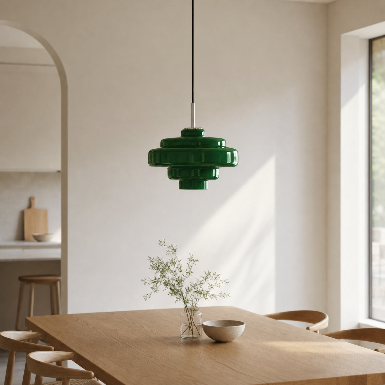 Koloro Millie Glass Pendant Light - Retro Style with Modern Elegance