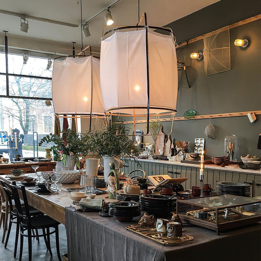 Straight Hollow Tulle Pendant Lighting