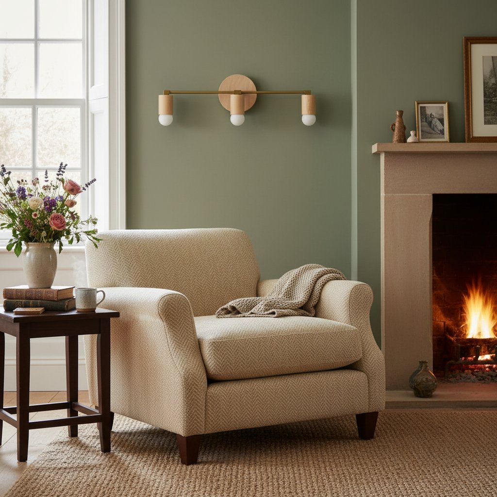 Lumen Woodgrain Frame Boho Wall Lamp – Multi Finish Vanity Lighting Solution