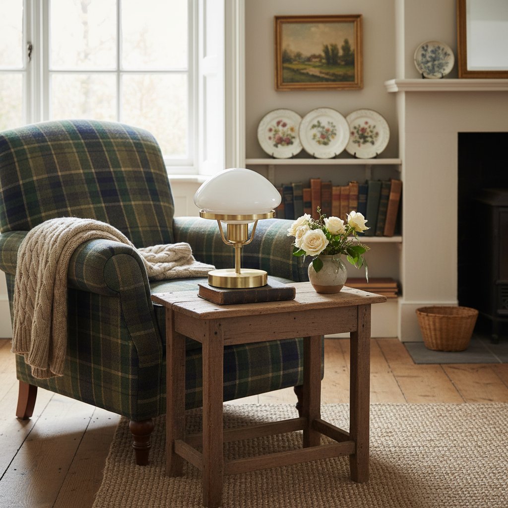 Ornato Luxe Modern Brass or Black Table Lamp With Art Deco Lustre