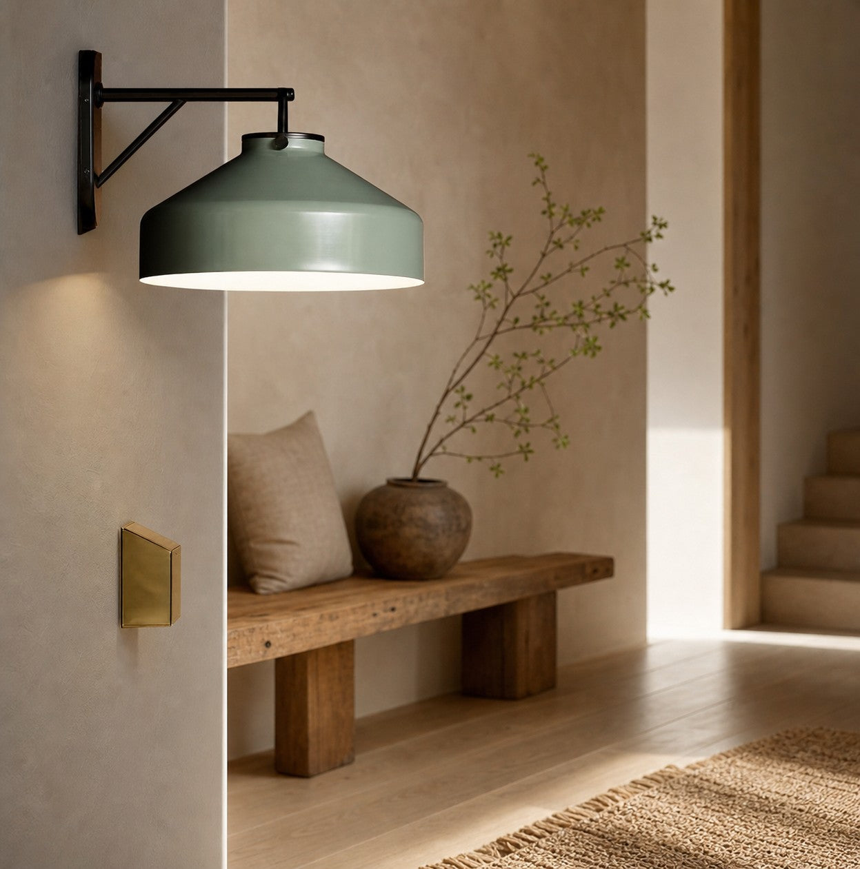 Hanton Minimalist Outdoor Wall Light - Matte Metal Industrial Sconce for Modern Spaces