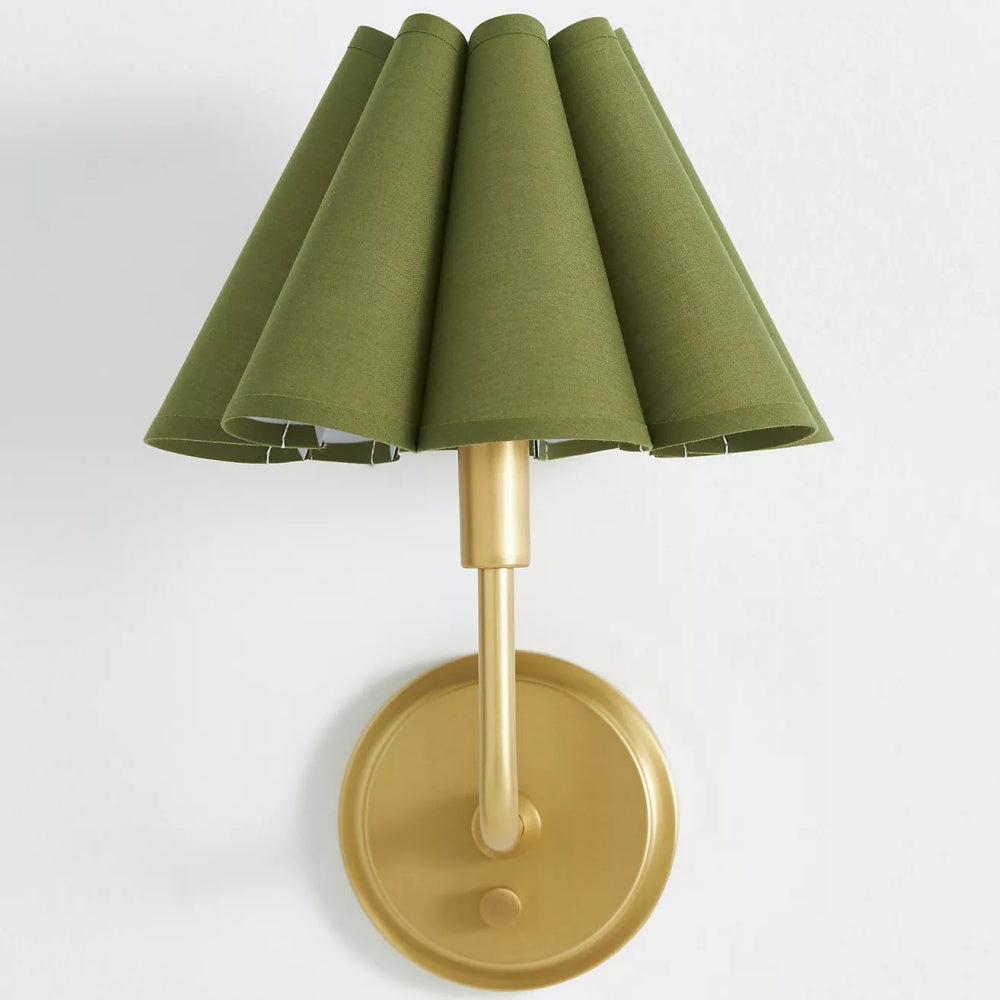 Capirise Scalloped Wall Sconce Light - Metal Bedroom & Hallway Lighting Fixture