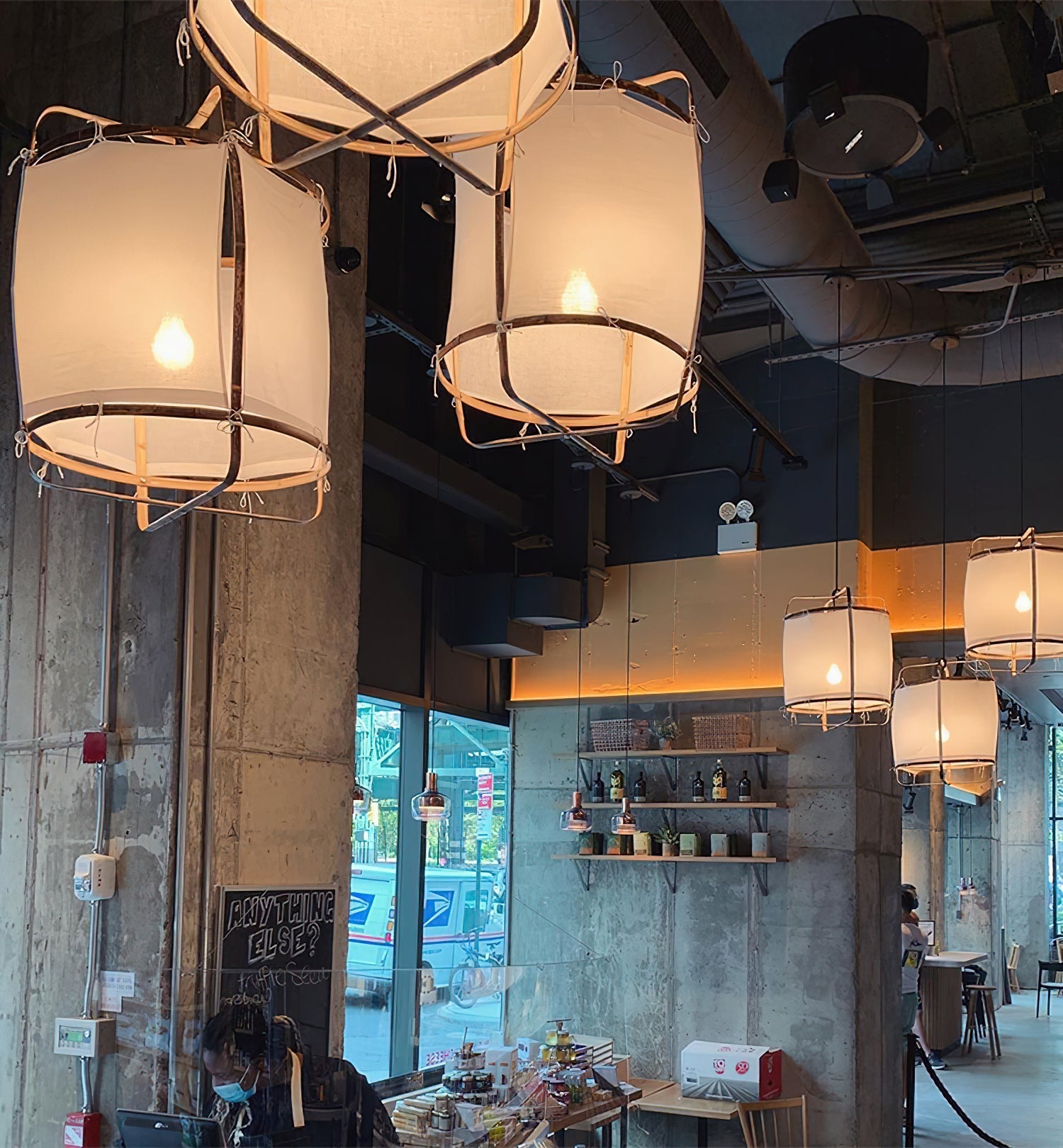 Straight Hollow Tulle Pendant Lighting