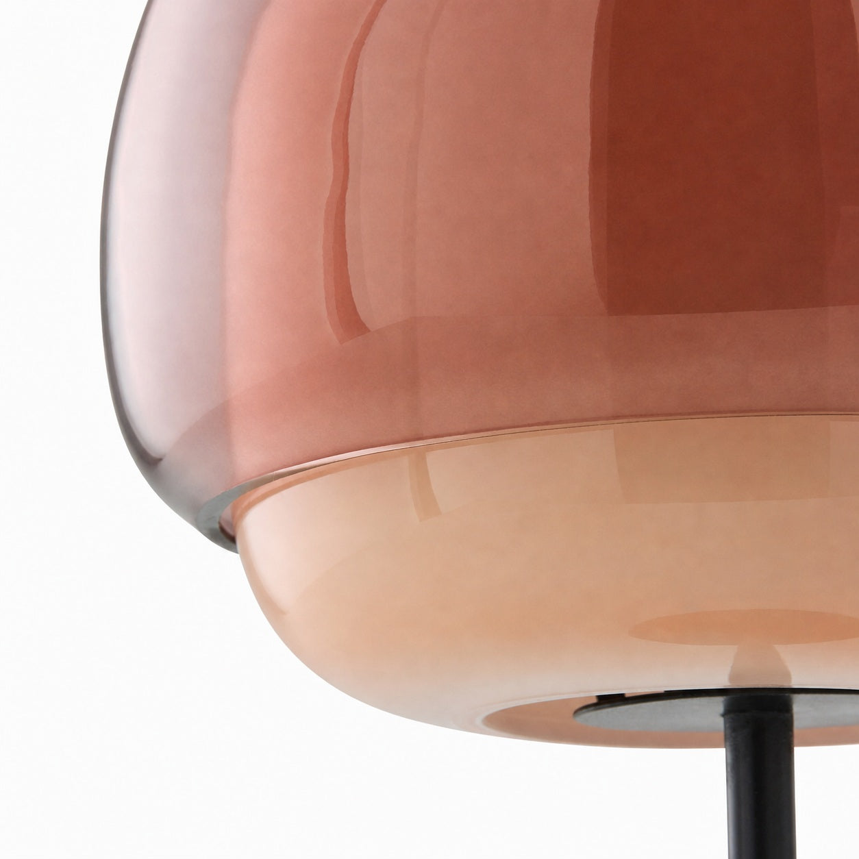 Clinco Modern Retro Glass Table Lamp - Mushroom Double Shade Design
