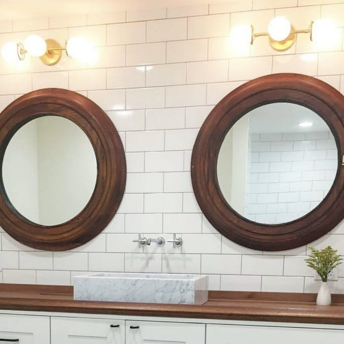 Stylish Three - Light Design Glass Shades Hallway Wall Light