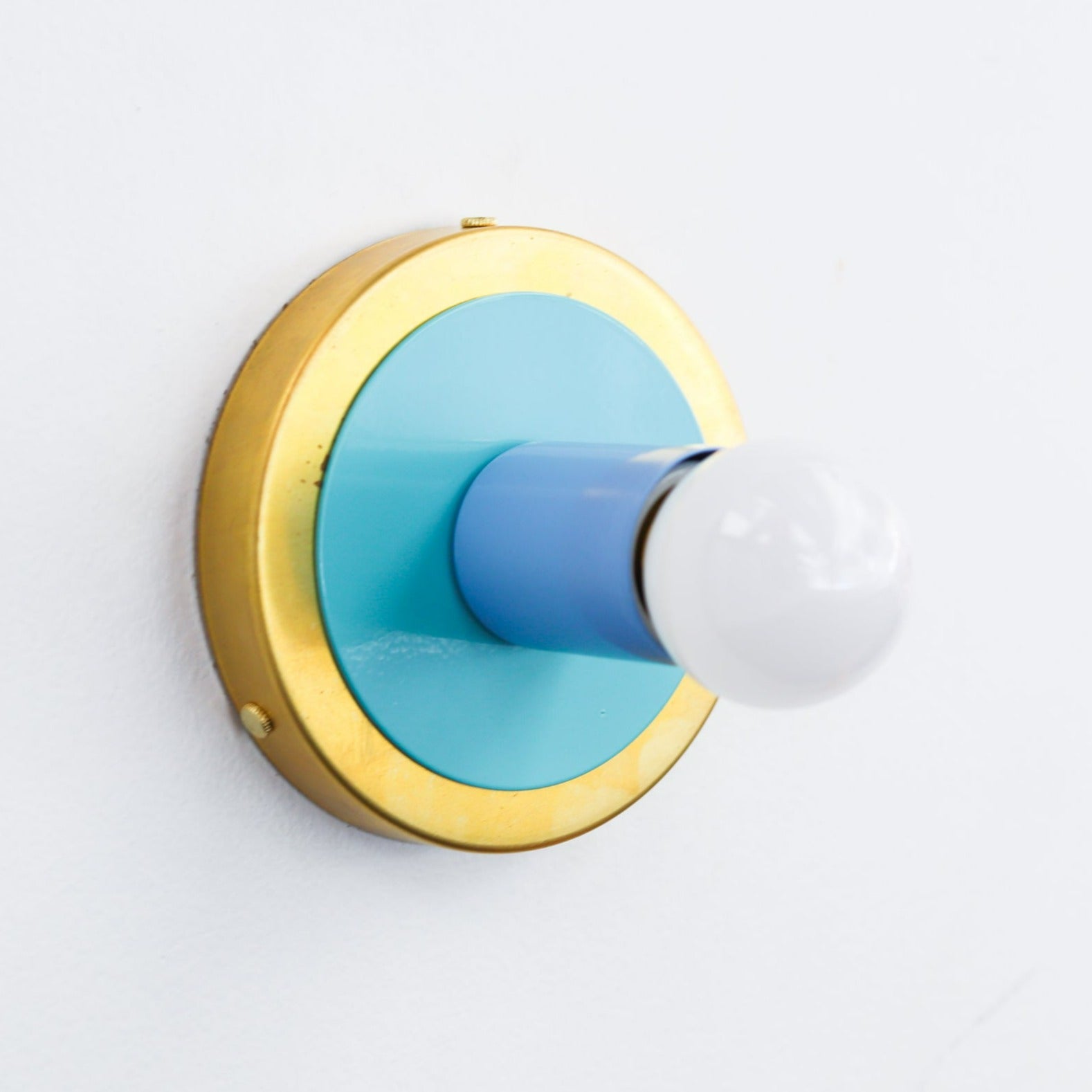 Colorful Wall Sconce - Modern Brass & Chrome Accent Lighting Fixture