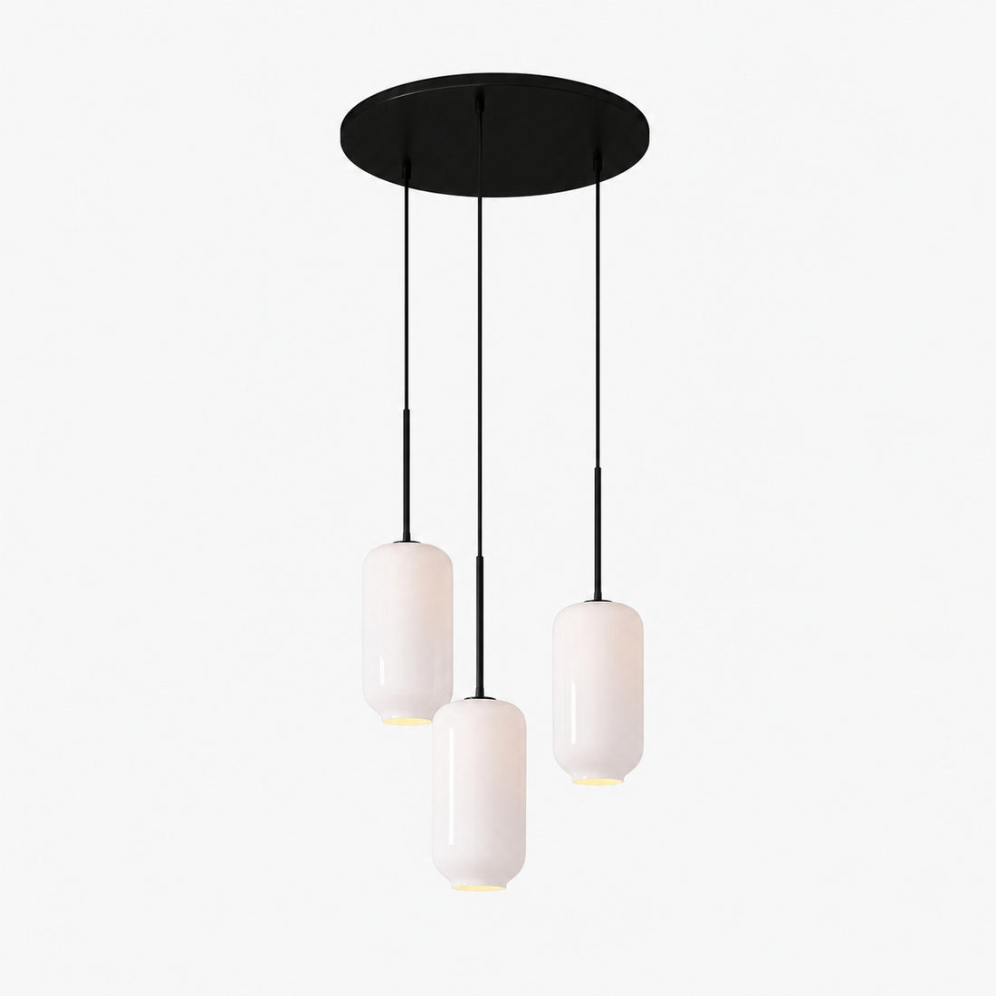 Lumivelle Pebble Glass Chandelier - 3-Light Modern Pendant Style