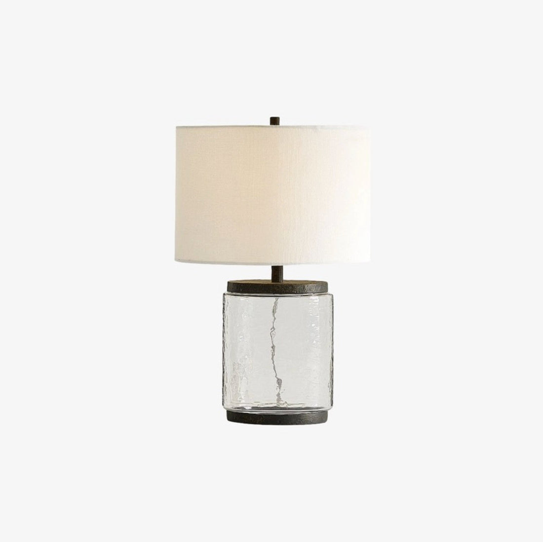 Sustaina Recycled Glass Table Lamp - Sculptural Irregular Shape and Coastal Style for Bedroom Nightstand