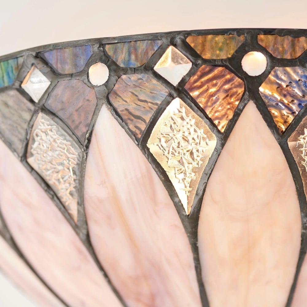 TF Brooklyn Elegant Wall Light - Art Deco Glass Wall Sconce for Living Room or Hallway