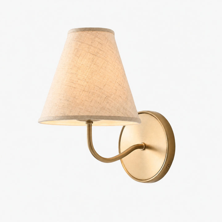 Fibura Sleek Metal Linen Shade Wall Light - Wall-Mounted Art