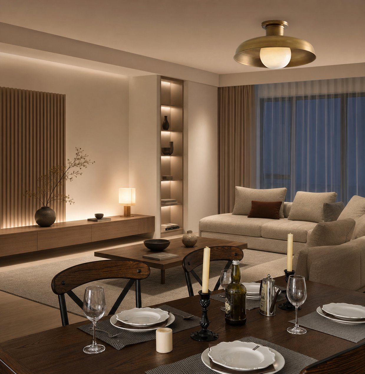 Cadence Semi Flush Ceiling Lamp