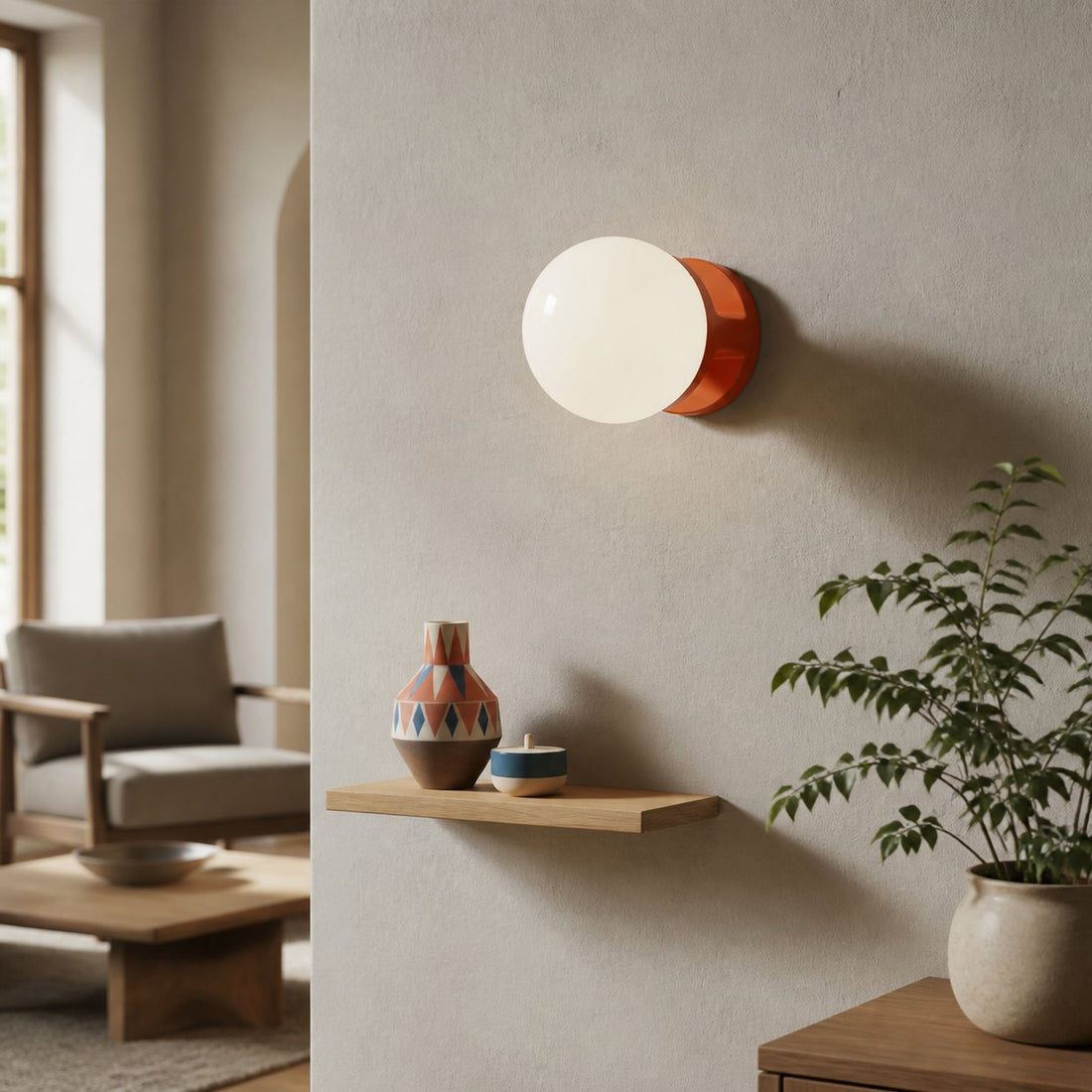 Nebulon Artistic Ceramic Wall Light with Soft Glow - Perfect for Living Rooms and Hallways
