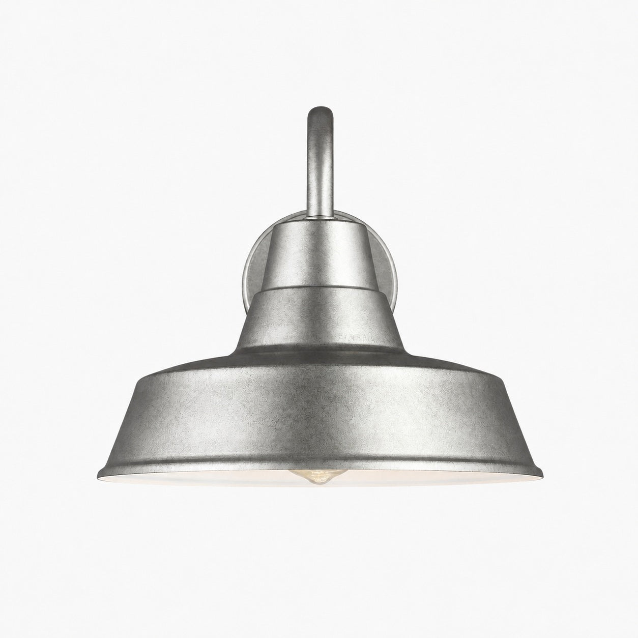 Korvi Outdoor Metal Sconce - Aluminum Pewter Wall Light