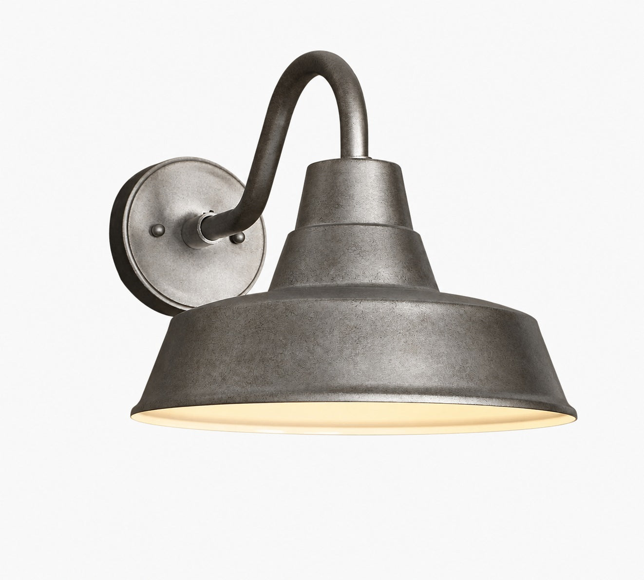 Korvi Outdoor Metal Sconce - Aluminum Pewter Wall Light