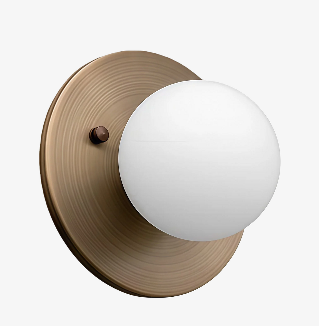 Glorica Glass Brass Wall Sconce - Frosted Globe Classic Light For Warm Ambiance