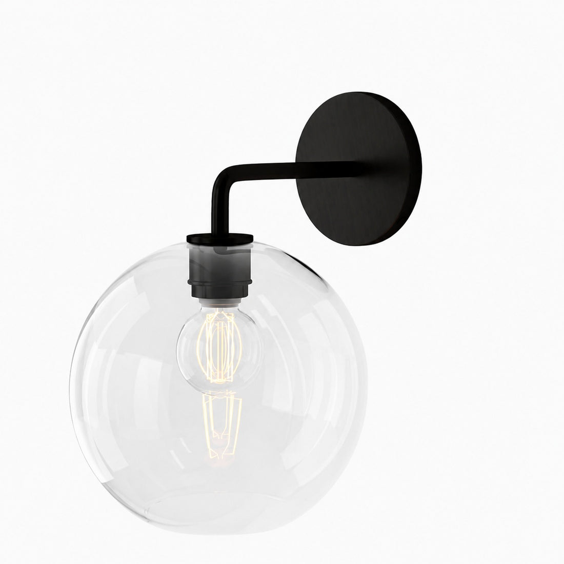 Selvion Artistic Globe Sconce Light - Handcrafted Glass Sculptural Wall Fixture