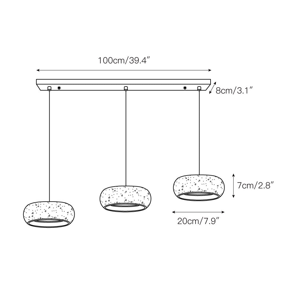 Travertine Drum Pendant Lamp