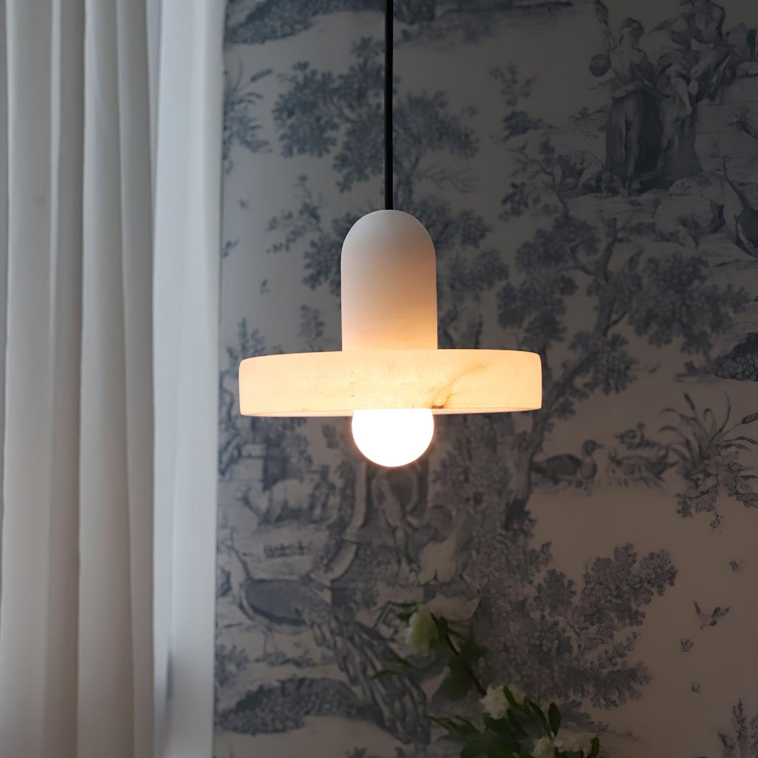 Elegant Creative White Alabaster Pendant Light