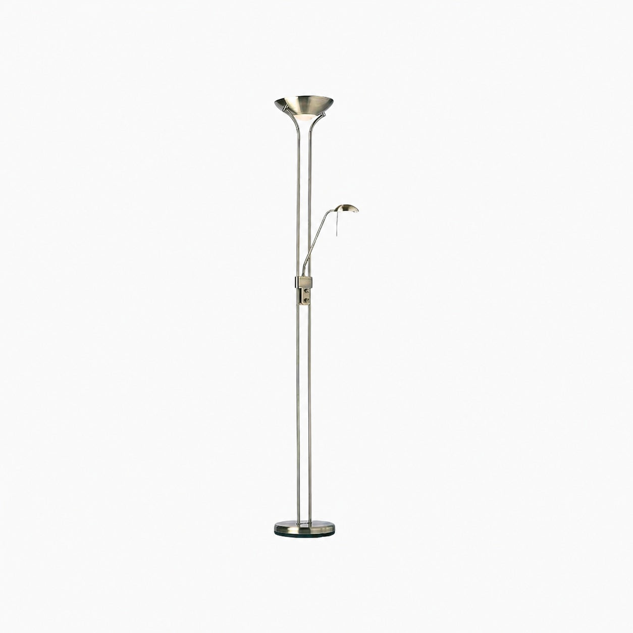 Linexis Art Deco Metal & Opal Glass Floor Lamp – Dual-Light Design for Modern Interiors