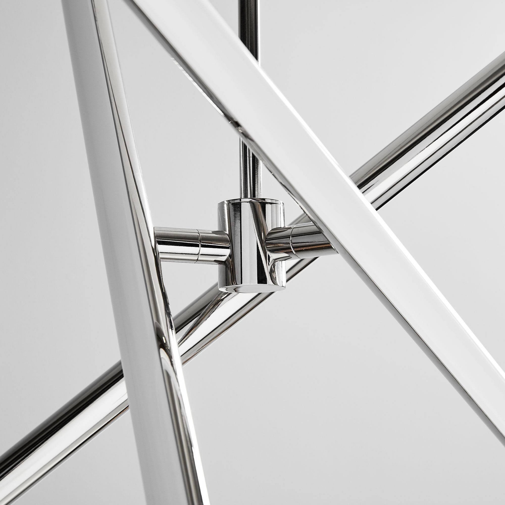 Voro Minimalist Chrome Light Rods - LED Semi-Flush Mount Ceiling Light