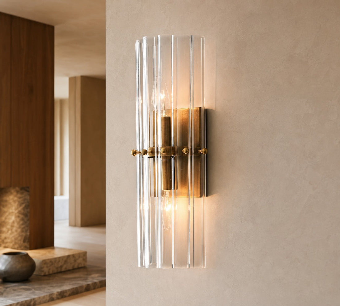 Lumora Crystal Wall Sconce – Elegant Lighting for Hallway & Bedroom