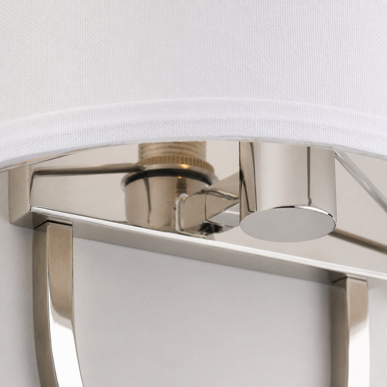 Nolvara Elegant Wall Light Featuring Soft Shade and Metal Arm