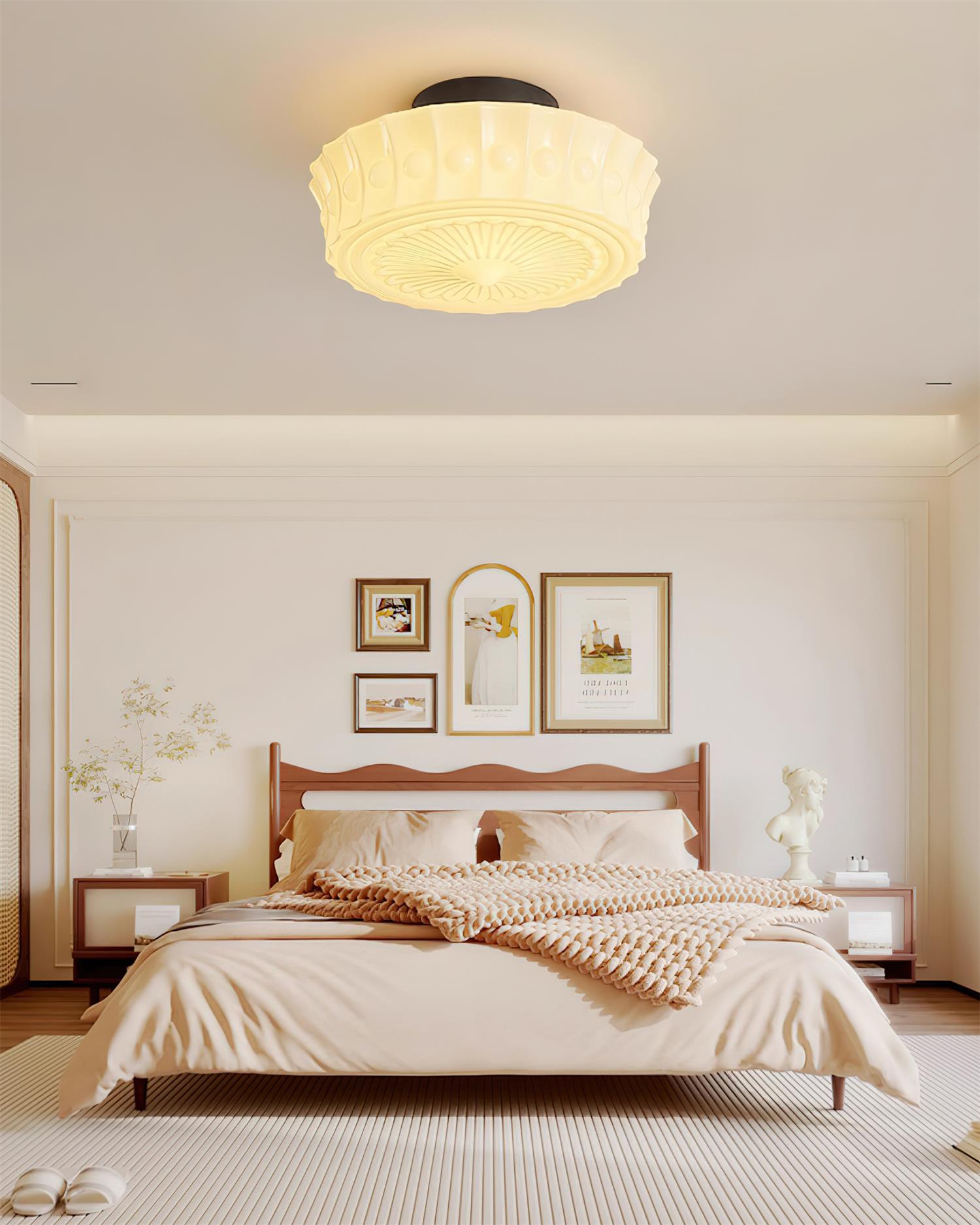 Palace Style Symmetrical Design Flush Mount Lighting